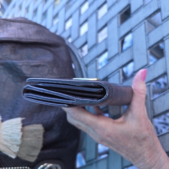 Gucci Guccissima Sukey Brown Shoulder Bag With Wallet. C.O.A - Picture 10 of 13